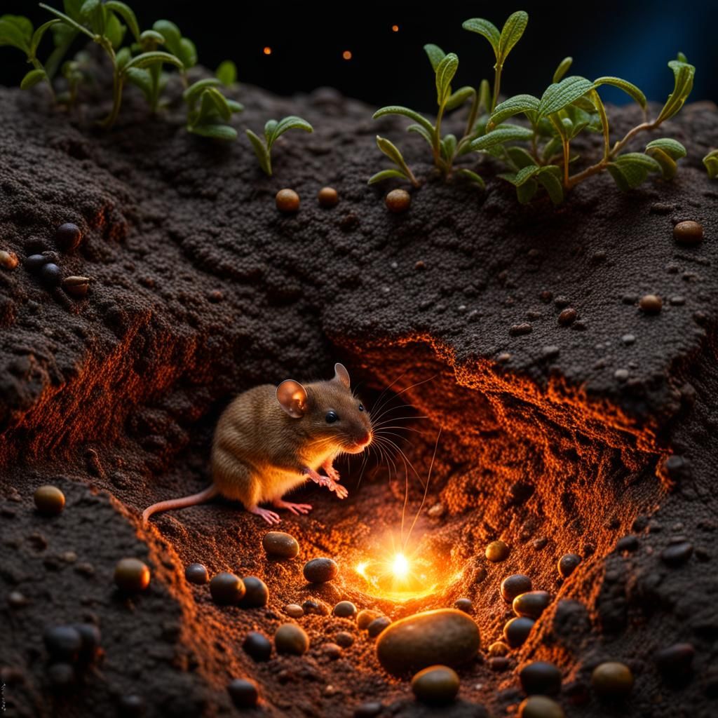 Prehistoric Rodents and Insects in Ancient Earth Photograph