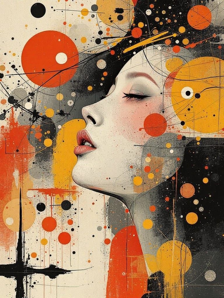 Ethereal Automatism Portrait Capturing Enigmatic Love