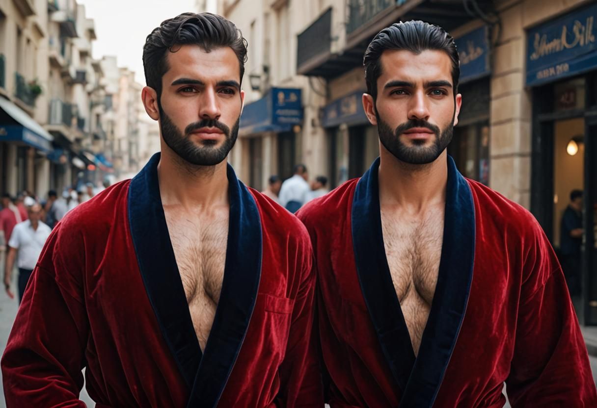 Friendly Men in Velvet Robes: An Impressionist Portrait