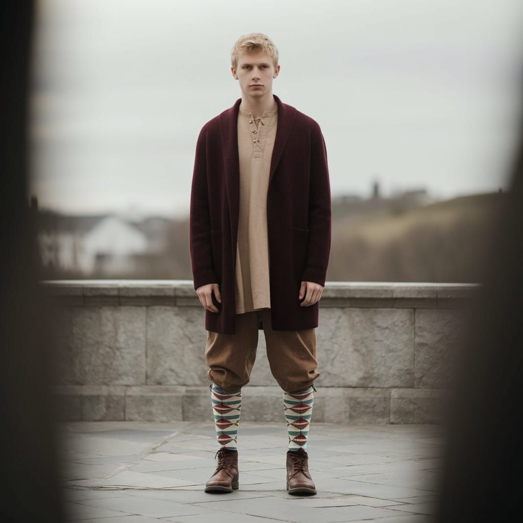 Young Man in Muted Landscape