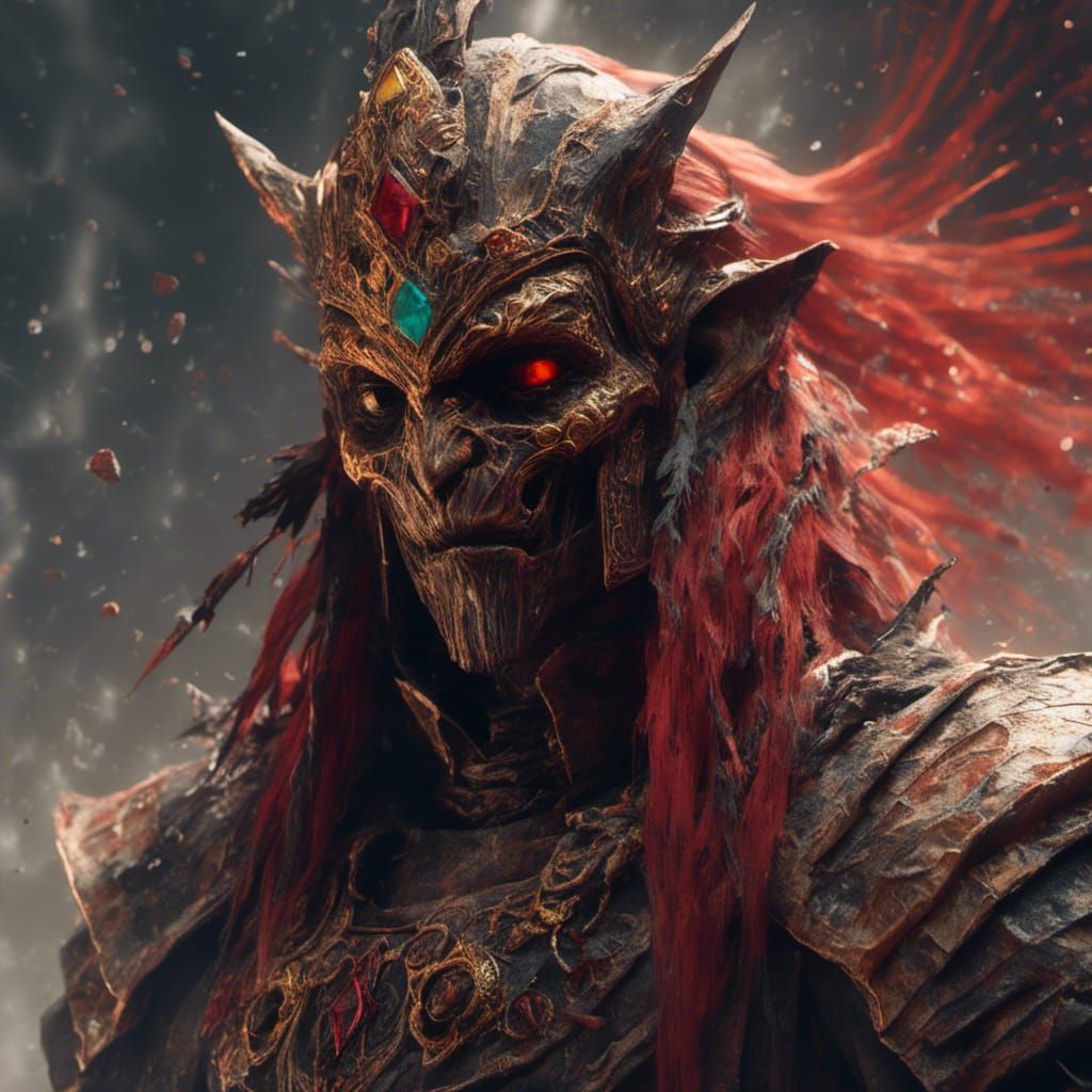 Angry Ganondorf on Throne with Triforce Power