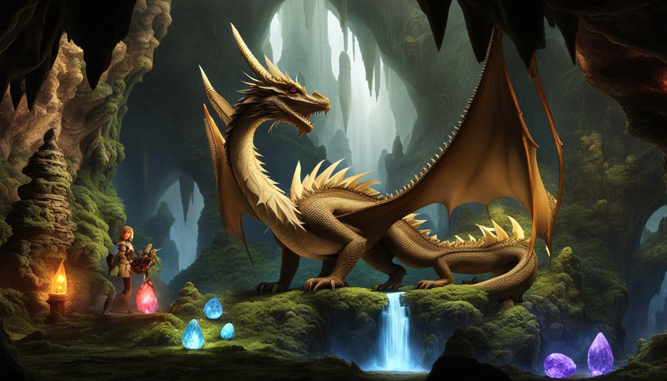 Dragon Nest in Crystal Cave with Dragon Mother