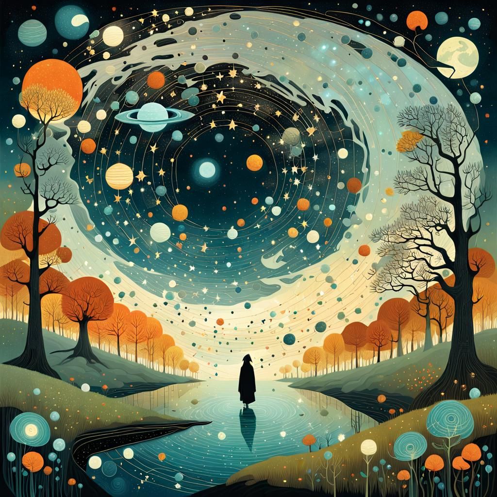 Ghostly Constellations: A Maximalist Collage in 4K