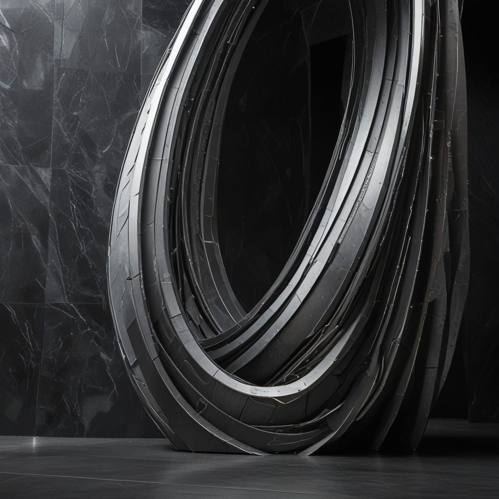 Surreal Futuristic Sculpture with Blended Curves and Geometr...