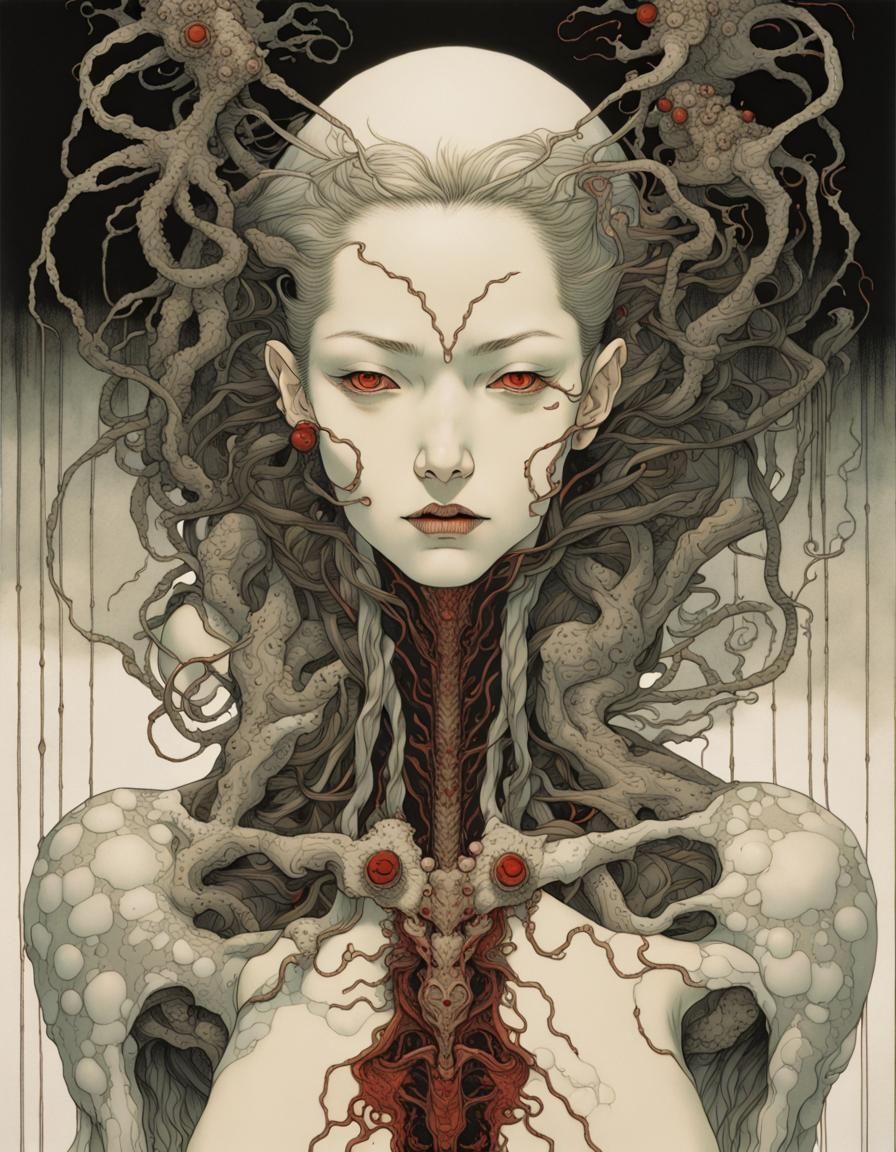 Cyberpunk Vampire Infected with Techno-Organic Virus