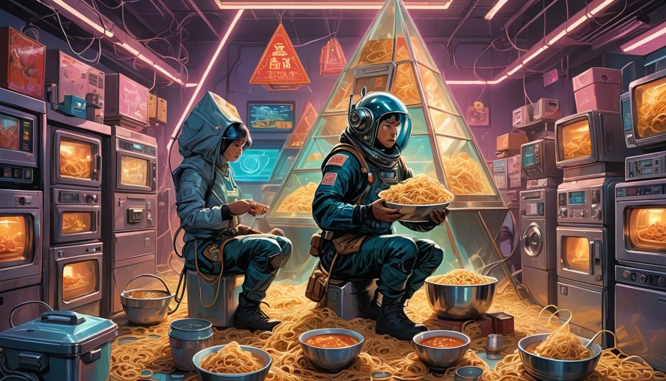 Retro Sci-Fi Character in a Futuristic Room