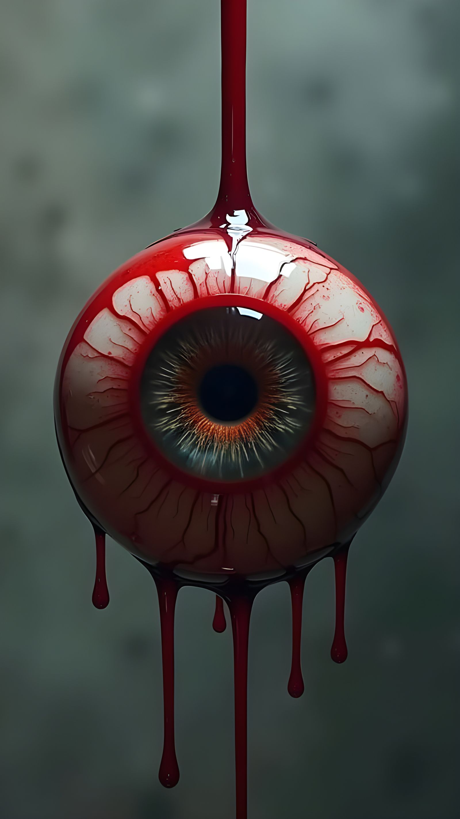 Hyper Realistic Cosmic Red Eyeball