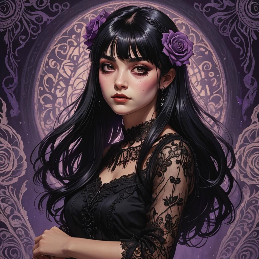 Samba Dancer with Rose: Expressive Digital Portrait