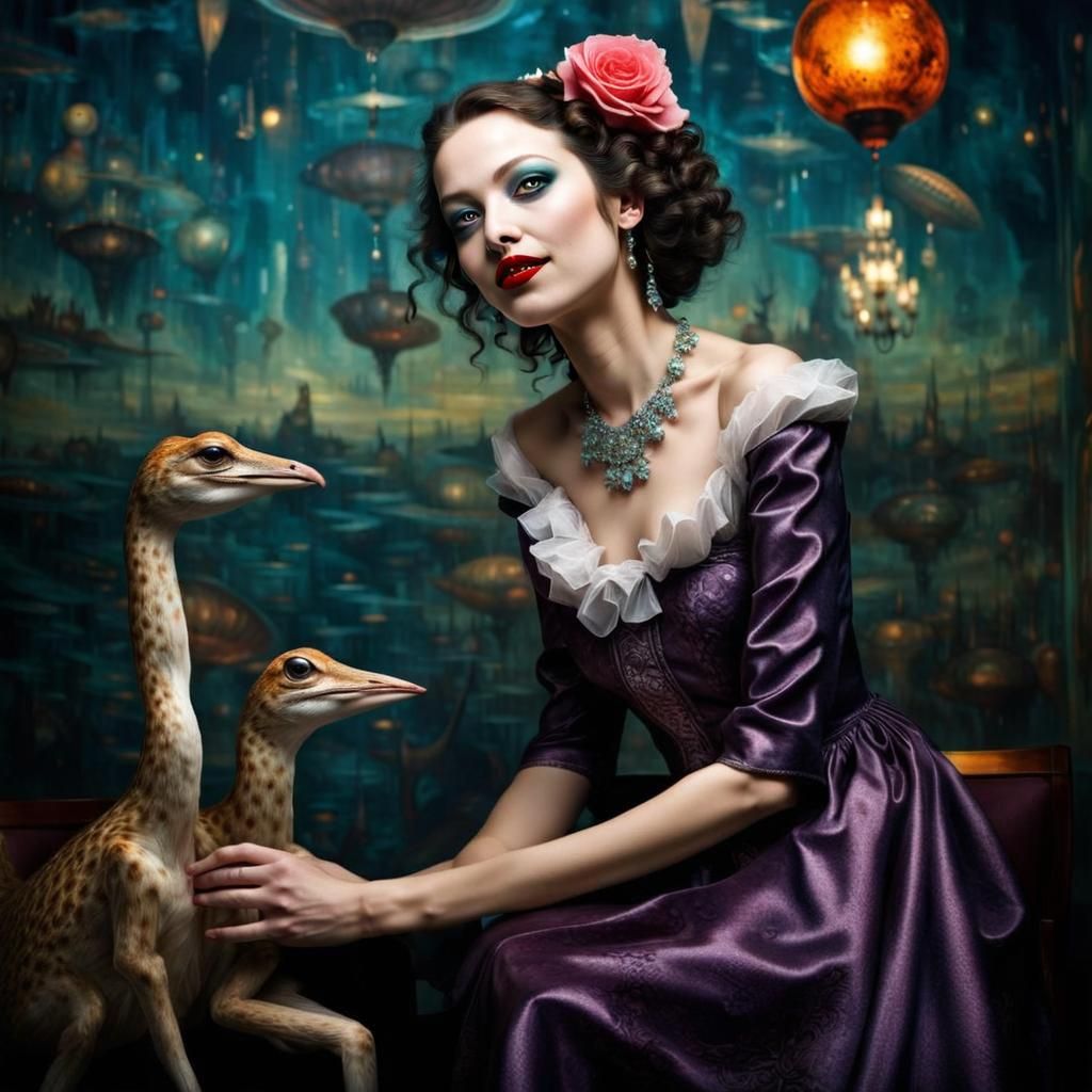 Surreal Restaurant: Aliens Celebrate in Gritty Style