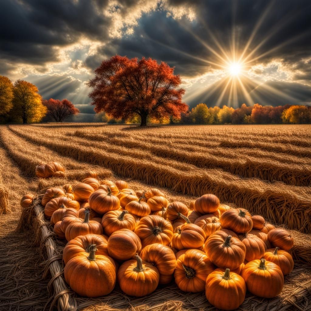 Hyperrealistic Fall Harvest in Cinematic Lighting