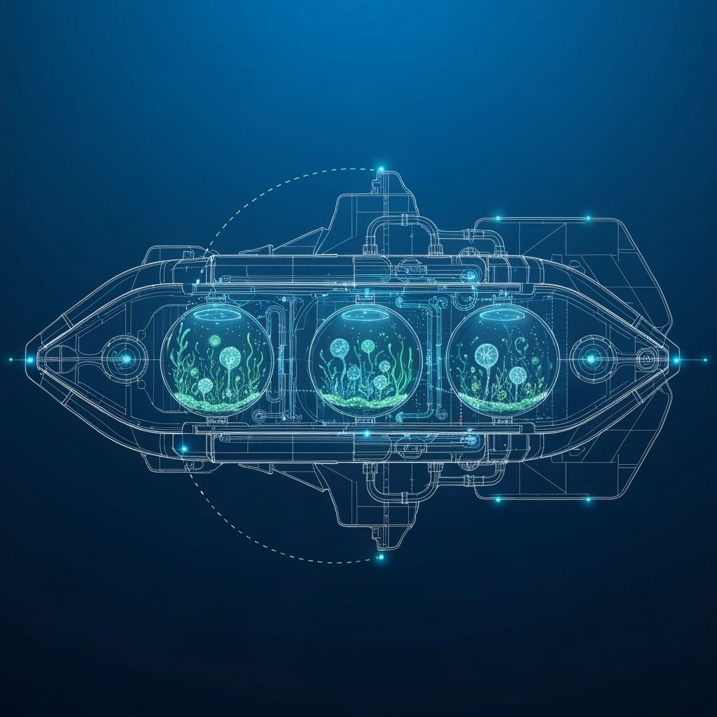 Deep-Sea Bioluminescent Garden Ship Blueprint