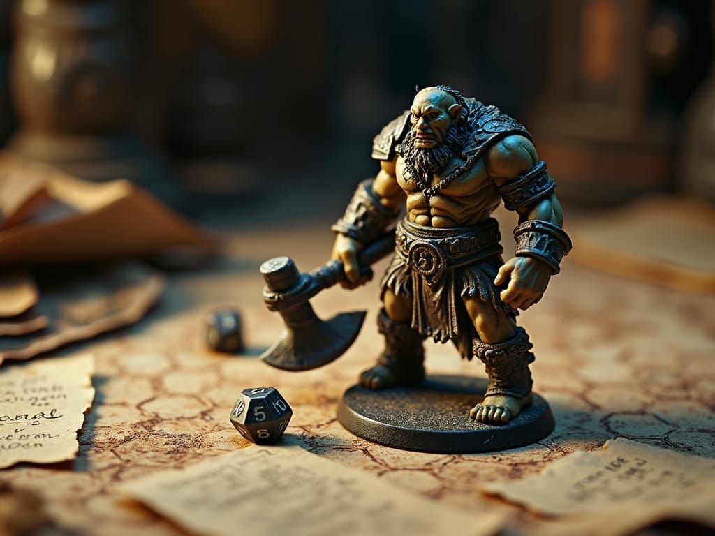 Gritty D&D Tabletop Scene in Cinematic Style