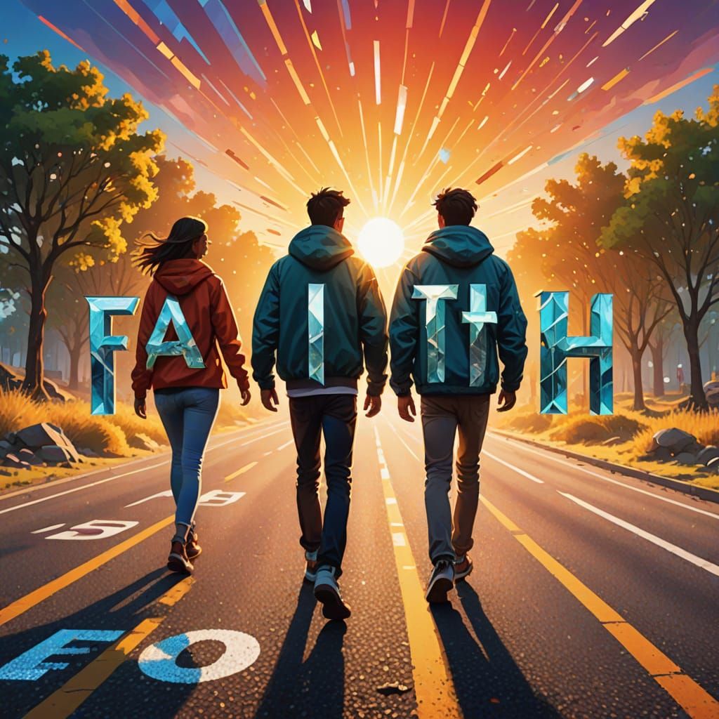Faith Poster: Youthful Energy Rising with Hope