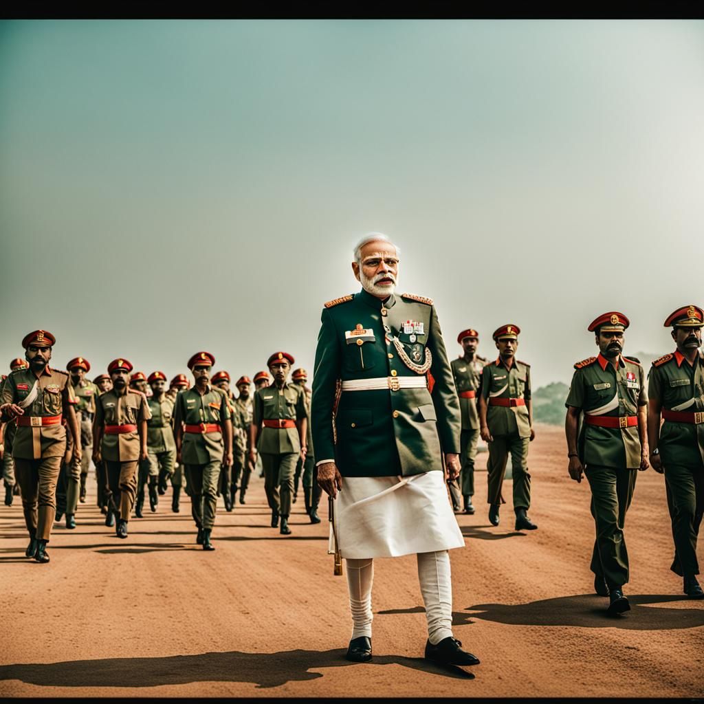 Epic Cinematic Portrait of Indian Army General