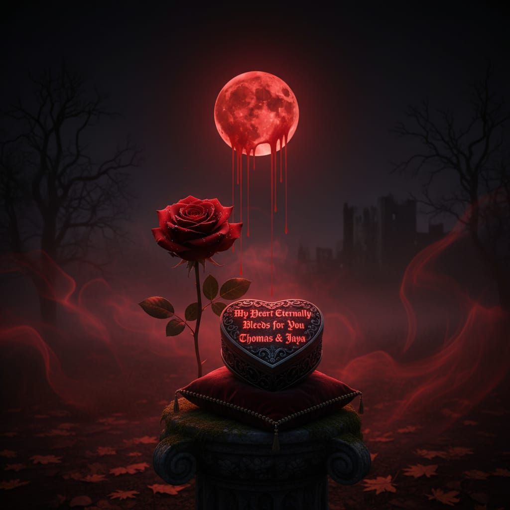 Blood Moon Illuminates Gothic Keepsake