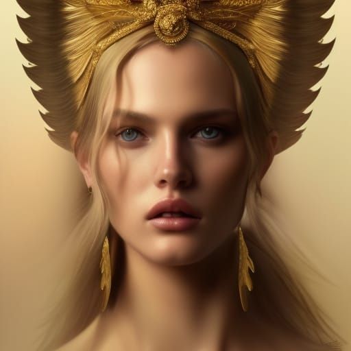 Angelic Supermodel in Givenchy Couture: Digital Portrait