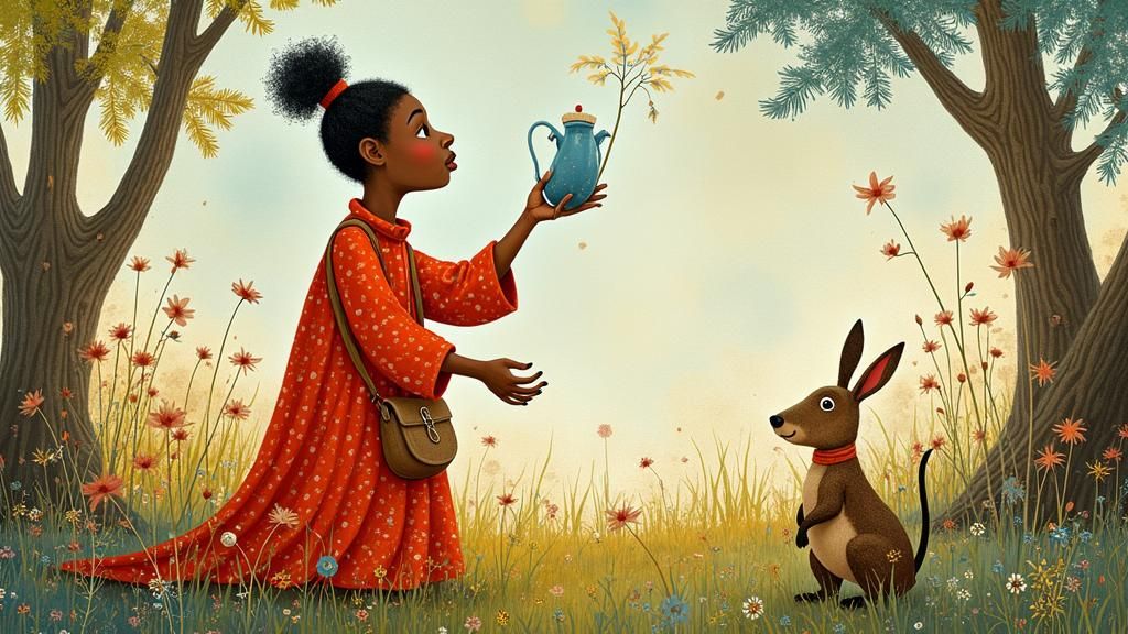 Whimsical Illustration in Children's Book Art Style