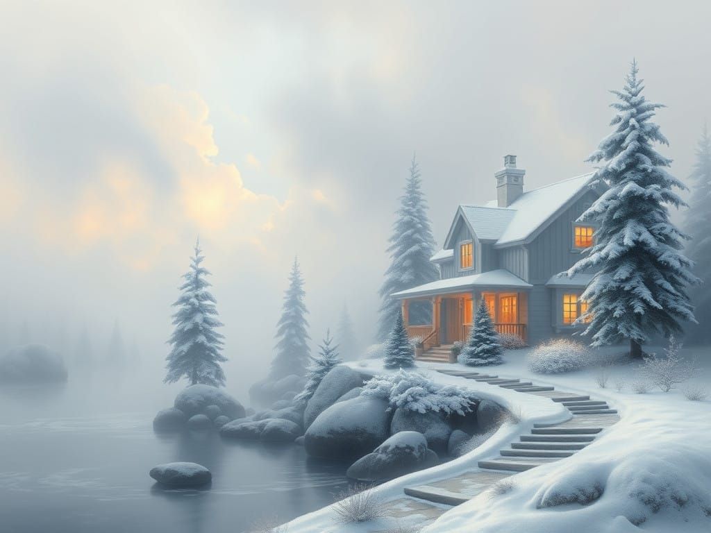 Misty Driftscape in Soft Metallic Hues