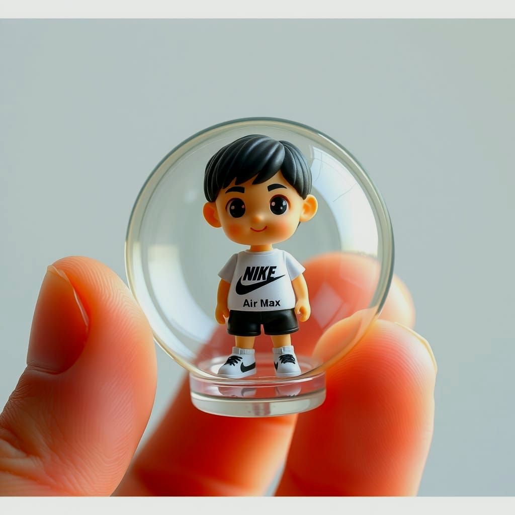 Gashapon Capsule Portrait with Chibi Figure Inside
