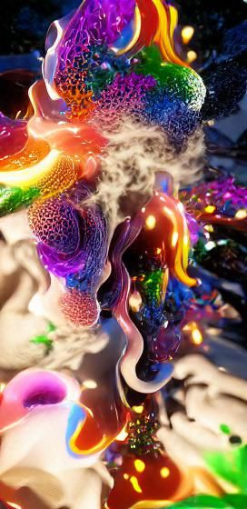 Psychedelic Cosmic Vaporwave Dreamscape in Unreal Engine