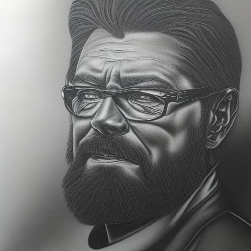 Deus Ex Machina: Hyperdetailed Charcoal Rendering