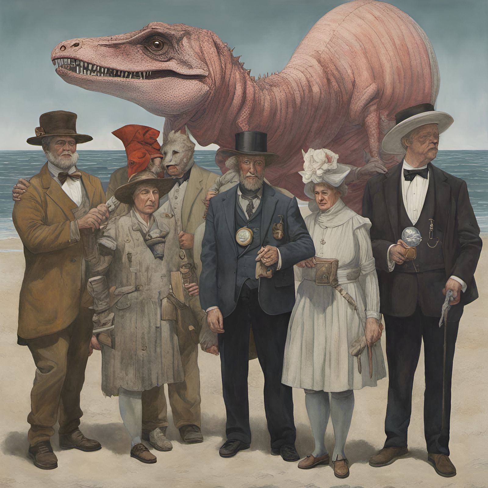 Postmodern Photomontage of People in Costume