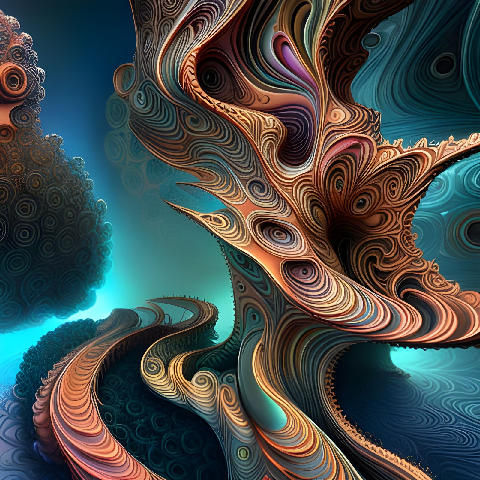 Iridescent 3D Lyapunov Fractal Sculpture in 8K