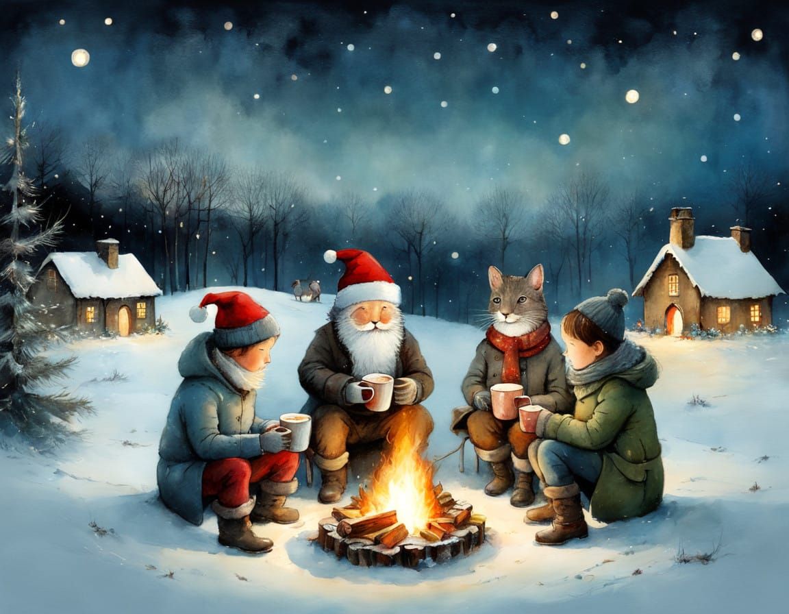 Warmth and Whimsy by the Christmas Bonfire