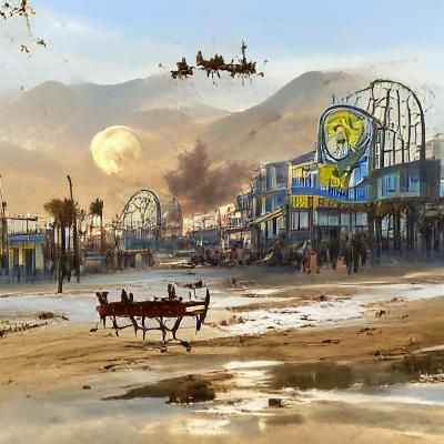 Futuristic Cityscape at Sunset