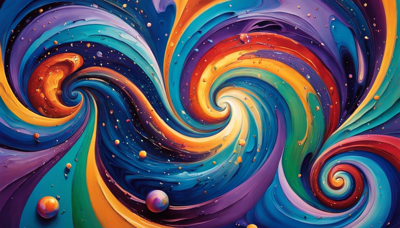 Cosmic Swirls of Proto-Stars in Impasto Oil Style