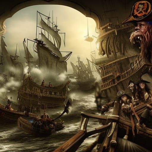 Pirate Zombie War: Epic Digital Matte Painting