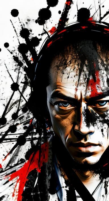 Abstract Expressionist Painting of Digital Isolation