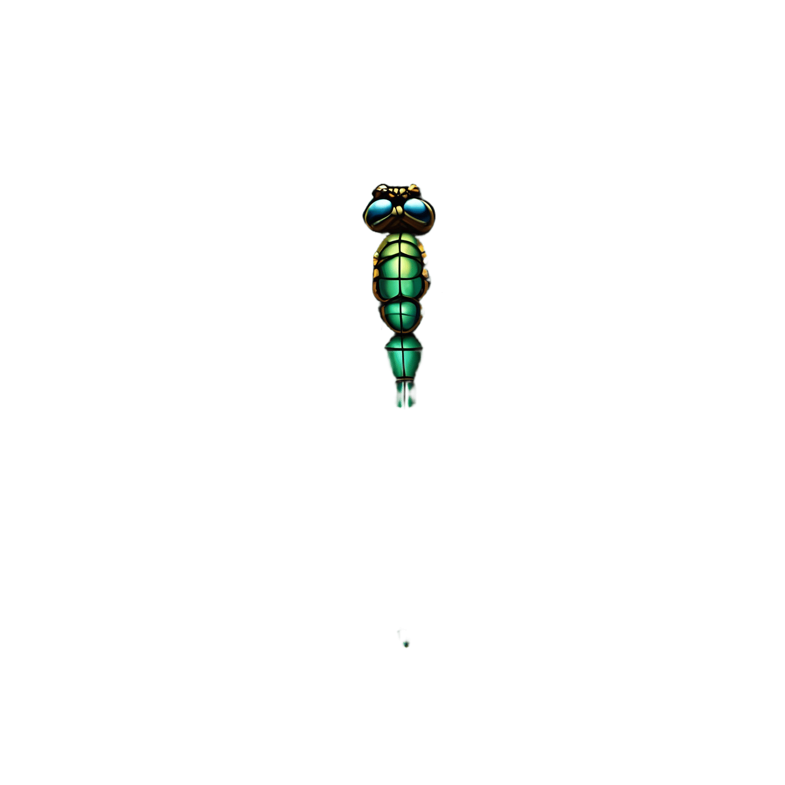 Ethereal Dragonfly in Cosmic Stained Glass