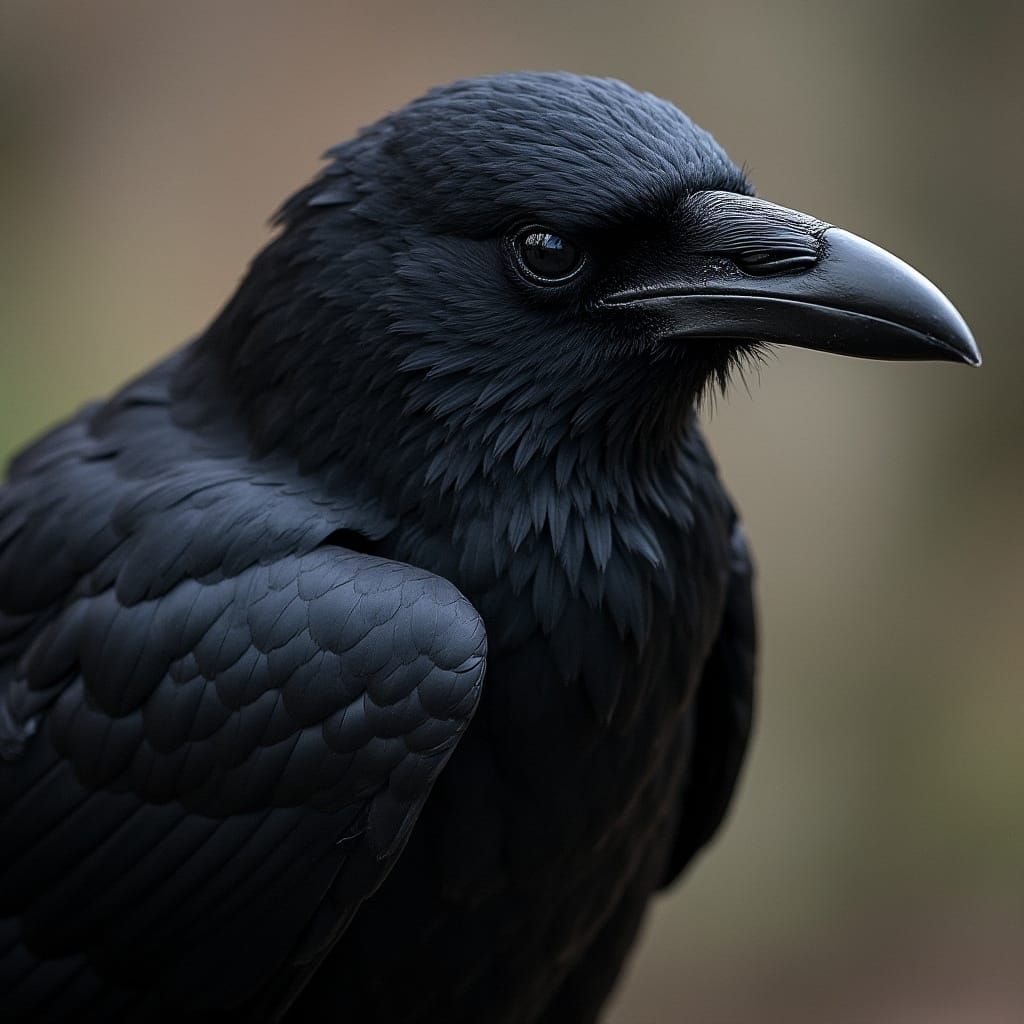 Mysterious Midnight Raven in Gothic Splendor