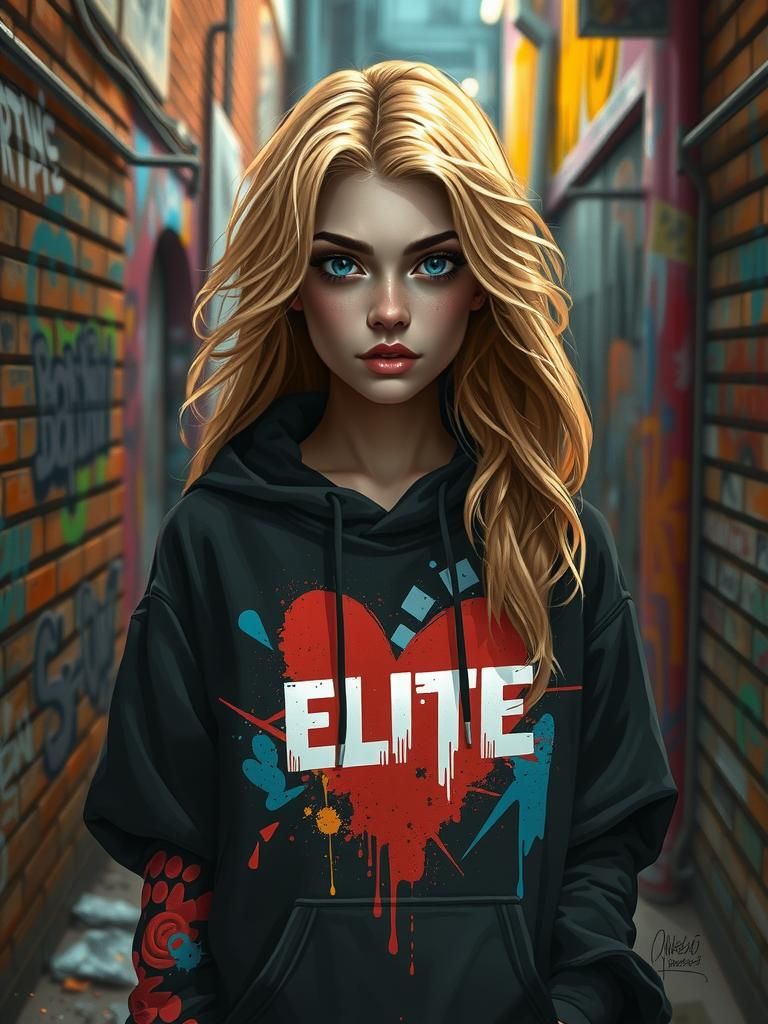 Neon Alley Portrait in Cyberpunk Style