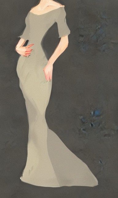 Lady in Silk Dress Concept Art