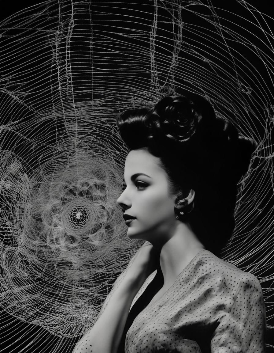 Retro Spirograph with Liquified Shadows