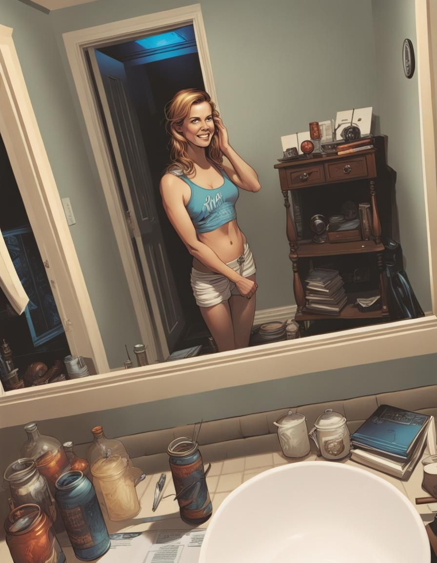 Dynamic Comic Book Art Reflection