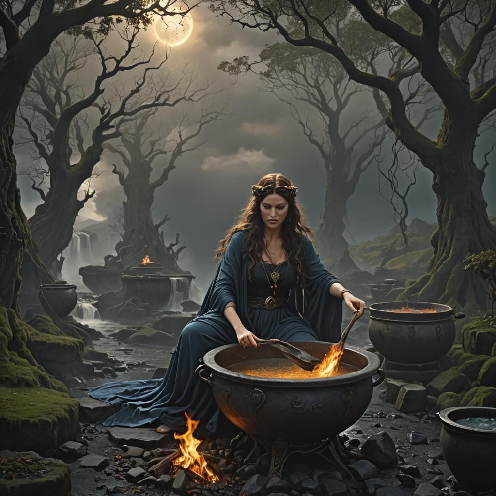 Lady at her Cauldron