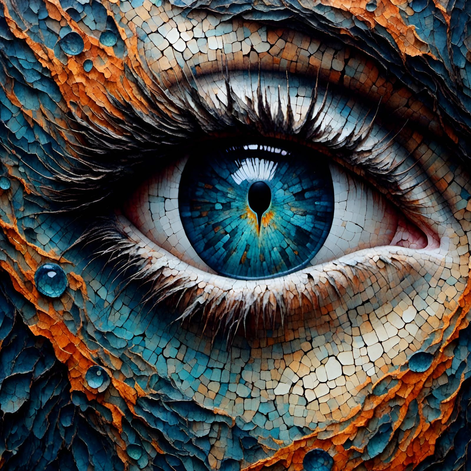 Acrylic Eye of the Abyss Painting