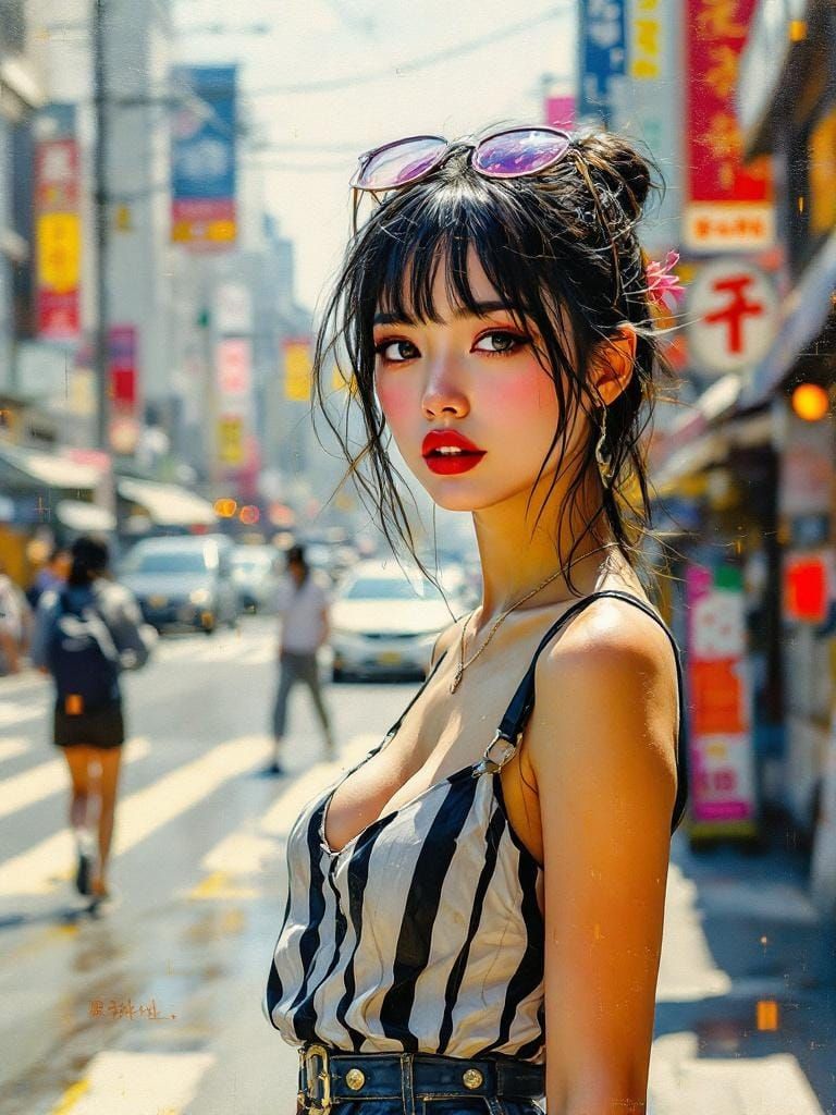 Encastic Impression of a Tokyo Woman on a Summer Day