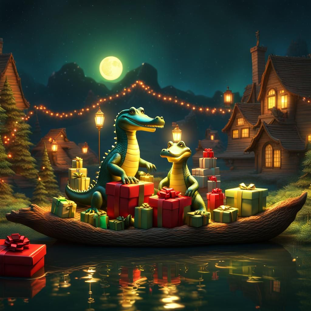 Alligator Christmas