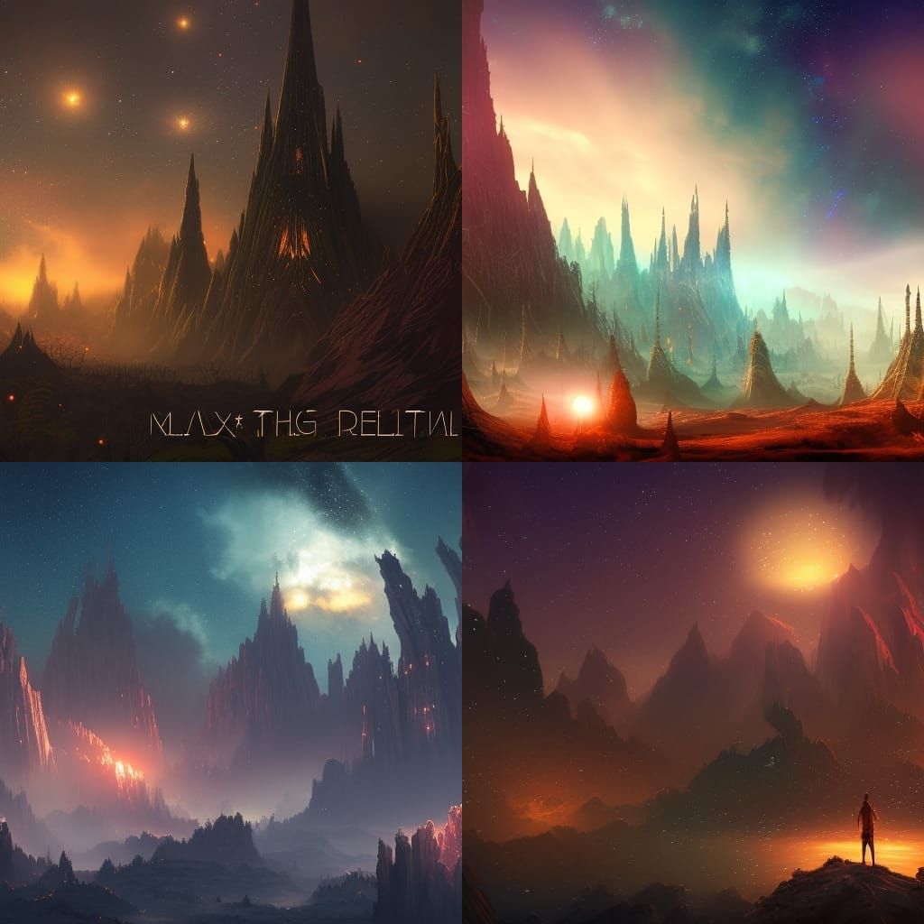 Stars Illuminating Night Sky in Detailed Matte Painting