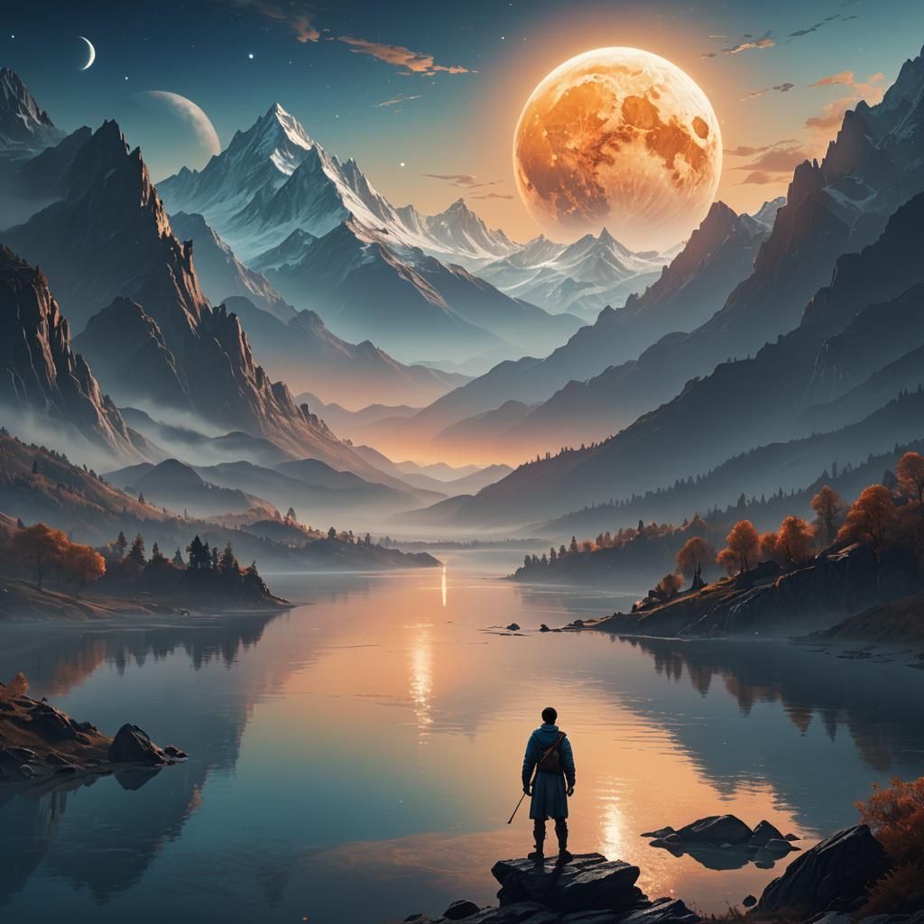 Holding the Moon: Fantastical Matte Painting