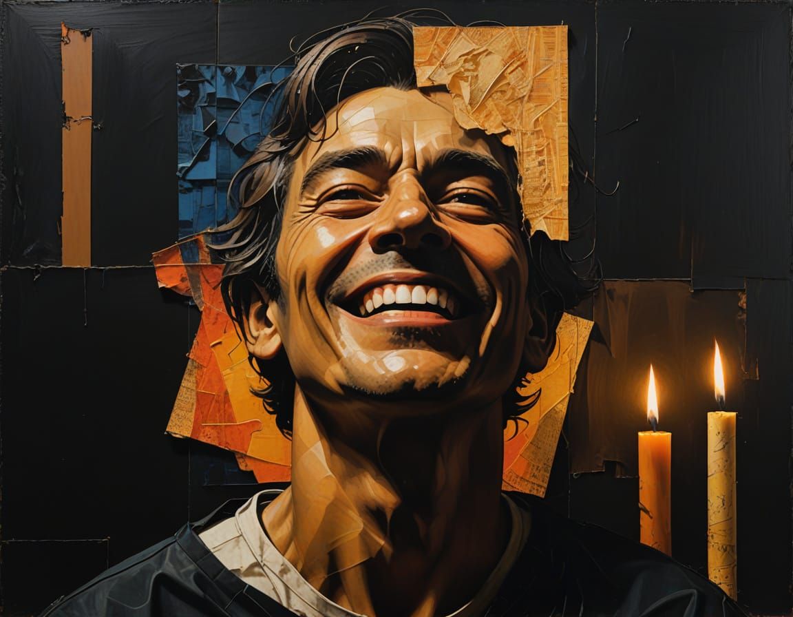 Mixed Media Masterpiece: Forced Smile Confronts Sculptural T...