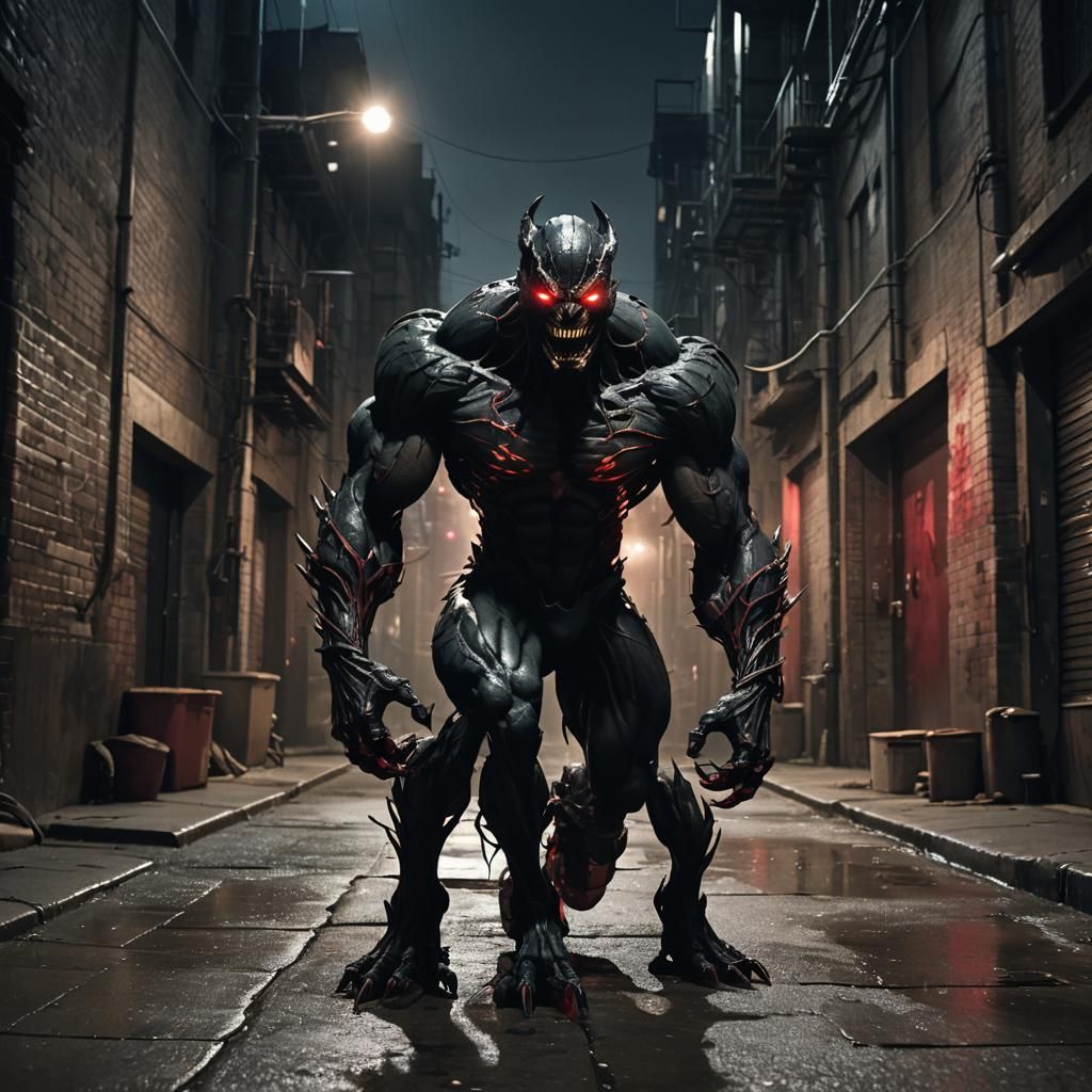 Dark Anti-Hero in Gritty Urban Alleyway