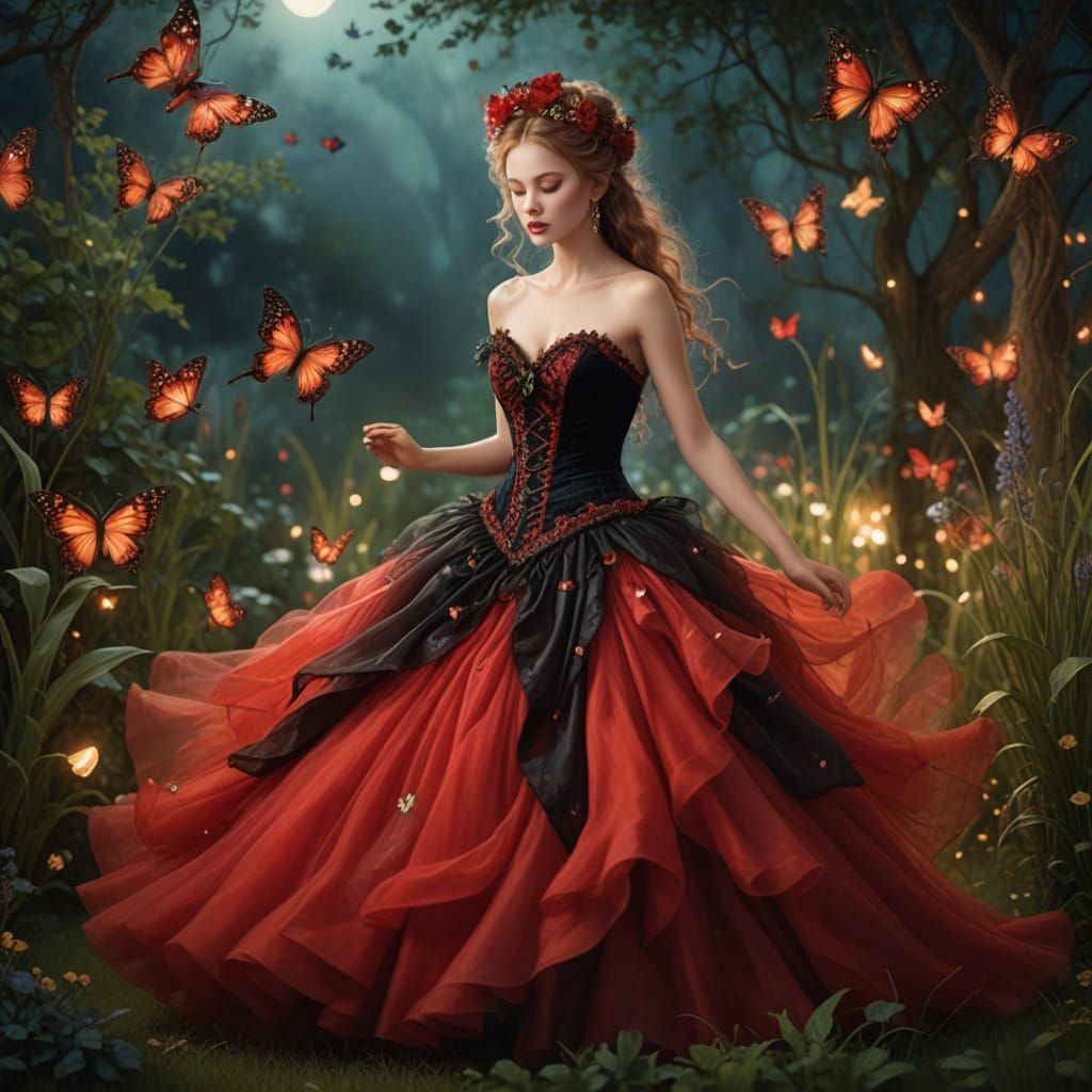 Dramatic Fairy Dances in Moonlit Garden