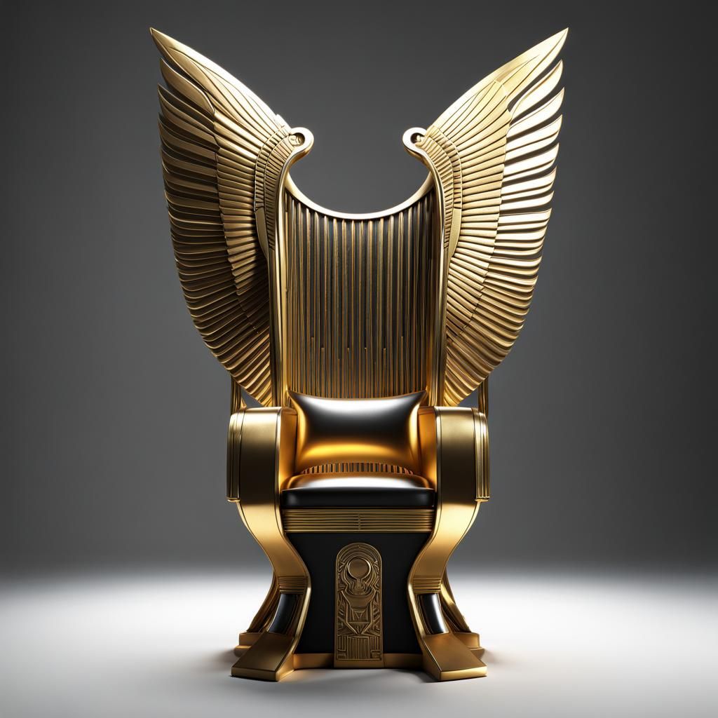 Futuristic Egyptian Throne in 8K Resolution
