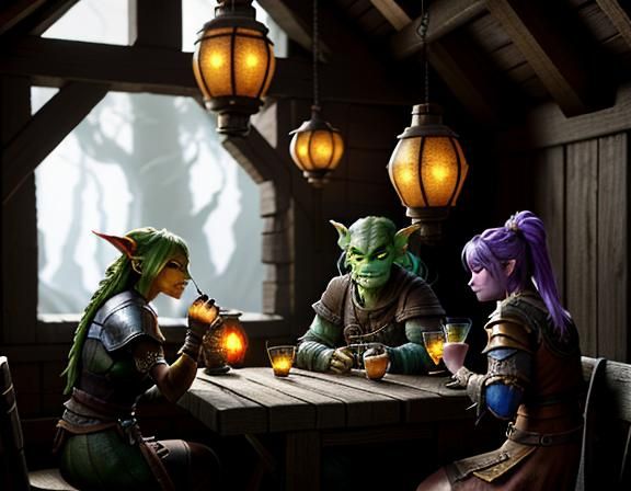 Goblins at the Tavern: 3D Game Cinematic Scene