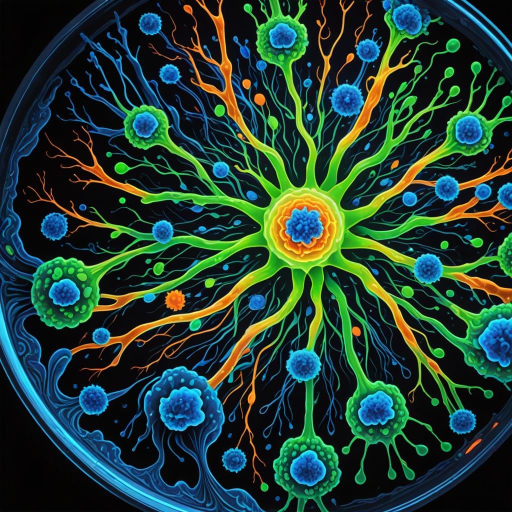 Microbe Rave Under Black Light